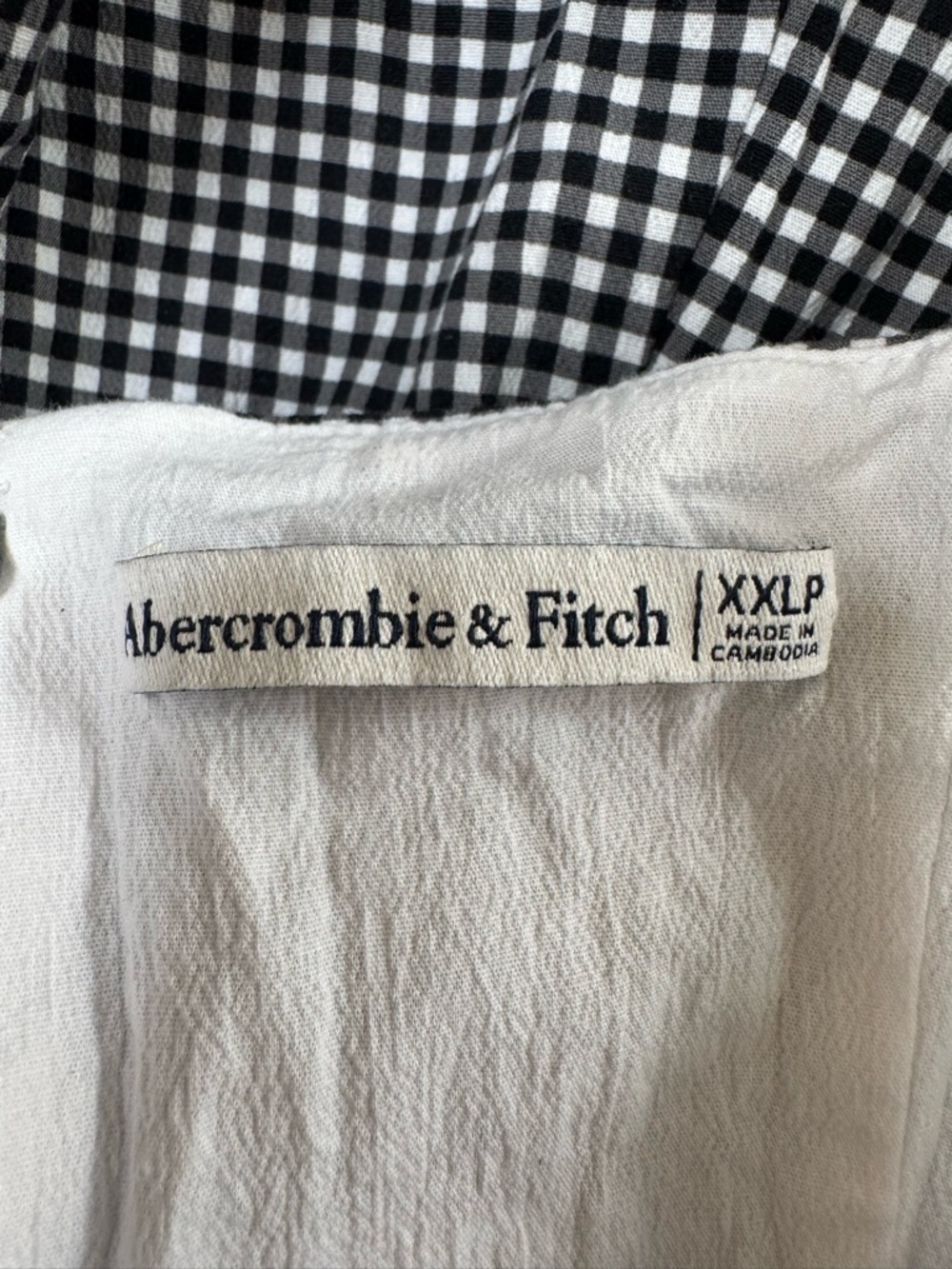 Abercrombie & Fitch Mila Stretch Midi Dress in Black White Gingham XXLP $110 - Picture 8 of 15